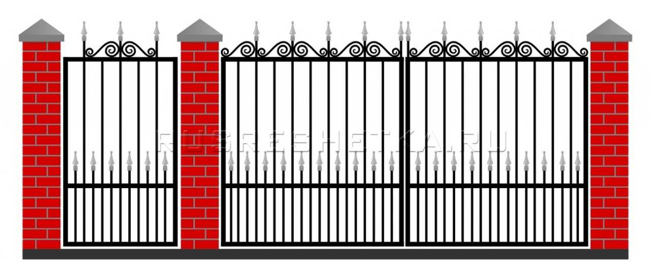 Забор и ворота 60